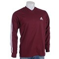 Adidas Men's 3 Star V-neck Long Sleeve T-shirt