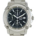 Seiko Men's Chrono Black Dial Steel Watch