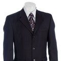 Jeffrey Banks Men's Navy Athletic Fit 3-button Suit