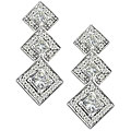 14k White Gold 1 1/3ct TDW Diamond Drop Earrings (I/J, I1)
