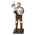 Hand-painted Medieval Knight with Spear Statue