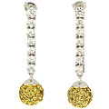 Charles Winston Dangling Goldtone Ball Earrings