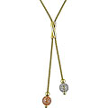 14k Gold Chain Ball Necklace