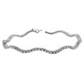 18k White Gold 1 1/4ct TDW Diamond Wave Bracelet