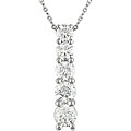 14k White Gold 1ct TDW 5-stone Diamond Pendant
