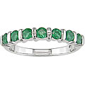 14k White Gold and Emerald Ring