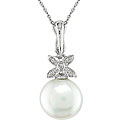 14k White Gold Cultured Coin Pearl Necklace