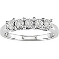 14k White Gold 1/2ct TDW 5-stone Diamond Ring