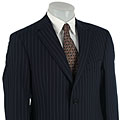 Tommy Hilfiger Men's Navy Stripe Two-button Suit