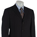 Tommy Hilfiger Men's Black Stripe 3-button Suit