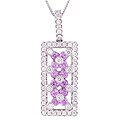 Encore by Le Vian 14k White Gold Pink Sapphire Necklace