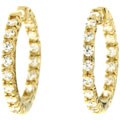 Charles Winston Inside-out Cubic Zirconia Hoop Earrings