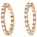 Charles Winston Inside-out Cubic Zirconia Hoop Earrings