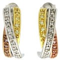 Charles Winston Tri-color Semi-hoop Earrings