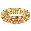Charles Winston Goldtone Silver Champagne CZ Bangle