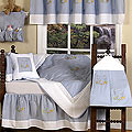 Egyptian Cotton 9-piece Blue Seahorse Crib Set