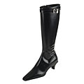 Prada Women's Black Leather Knee-high Boots
