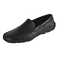 Prada KC5045 Men's Black Leather Slip-on Moccasins
