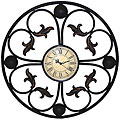 Handcrafted Metal Scroll Art Wall Clock