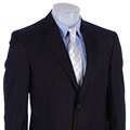 Kenneth Cole Men's Navy Pinstriped 2-button Suit