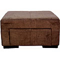 3-in-1 Dark Moss Microfiber Storage Ottoman