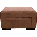 3-in-1 Chocolate Brown Microfiber Storage Ottoman
