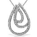 14k White Gold 3/8ct TDW Diamond Pendant