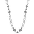 Sterling Silver Italian Rolo Chain with Beads