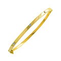 14k Two-tone Gold Screw Accent Bangle