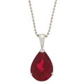 Charles Winston Synthetic Ruby Pear Drop Necklace