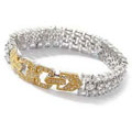 Charles Winston Two-tone CZ Tennis Bracelet