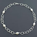 Freshwater Pearl Silver Necklace (Italy)
