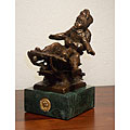 'New Snow 'by Dennis Smith Bronze Statue