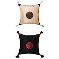 Chinese Calligraphy Decorative Silky Pillow Sham