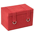Coral Micro-suede Jewelry Case with Traveler