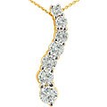 14k Yellow Gold 1/4ct TDW Diamond Journey Necklace