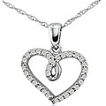 10k White Gold 1/5ct TDW Diamond Heart Pendant ( J-K, I2 )