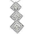 14k White Gold 1 1/2ct TDW Diamond Drop Necklace