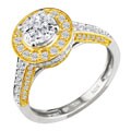 14k Two-tone Gold 1ct TDW Diamond Engagement Ring