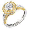 14k Two-tone Gold 1 2/5ct TDW Diamond Engagement Ring