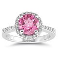 14k Gold Pink Topaz and 1/4ct TDW Diamond Ring