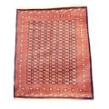 Pakistani Bokhara Hand-knotted Navy/Rose Rug (8'6 x 10'6)