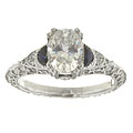Tacori Platinum 1/3ct TDW Diamond Sapphire Ring