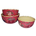 Sandy's Orchard Hand-painted 3 Bowl Set
