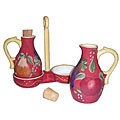 Sandy's Orchard Hand-painted Oil and Vinegar Set