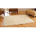 Flokati Natural Wool Casual Area Rug (3'4 x 5'4)
