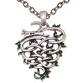 Dragon Vine Celtic Knot Pewter Necklace