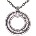 Pewter Zodiac Ring Necklace