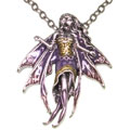 Pewter 'Amethyst' Artist Fairy Necklace