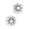 14k Yellow Gold 5mm Cubic Zirconia Stud Earrings